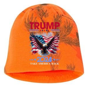 Trump 2024 Take America Back Cool Eagle Kati - Camo Knit Beanie