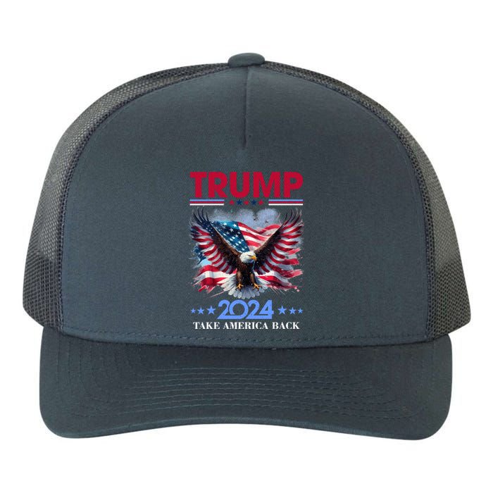 Trump 2024 Take America Back Cool Eagle Yupoong Adult 5-Panel Trucker Hat