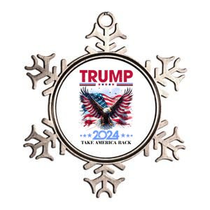 Trump 2024 Take America Back Cool Eagle Metallic Star Ornament