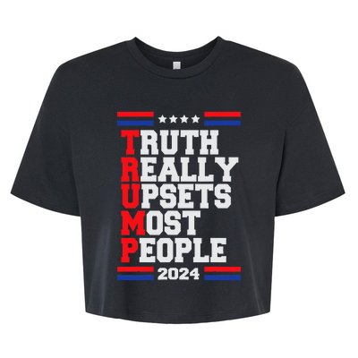 Trump 2024 Truth Really Upset Most People Bella+Canvas Jersey Crop Tee