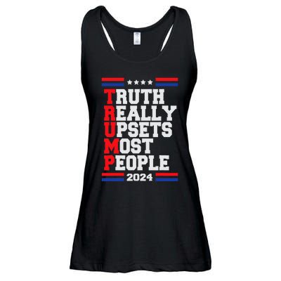 Trump 2024 Truth Really Upset Most People Ladies Essential Flowy Tank