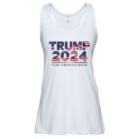 Trump 2024 Take America Back American Flag Ladies Essential Flowy Tank