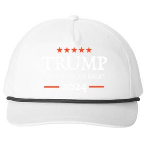 Trump 2024 Take America Back Snapback Five-Panel Rope Hat