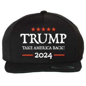 Trump 2024 Take America Back Wool Snapback Cap