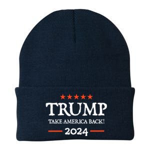 Trump 2024 Take America Back Knit Cap Winter Beanie