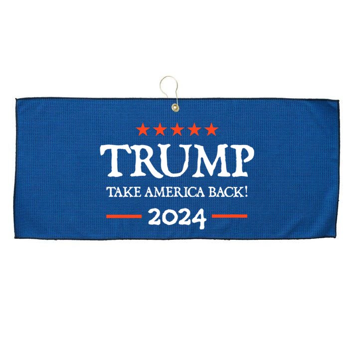 Trump 2024 Take America Back Large Microfiber Waffle Golf Towel