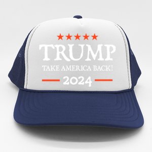 Trump 2024 Take America Back Trucker Hat