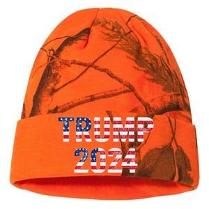 Trump 2024 Take America Back American Flag Kati Licensed 12" Camo Beanie