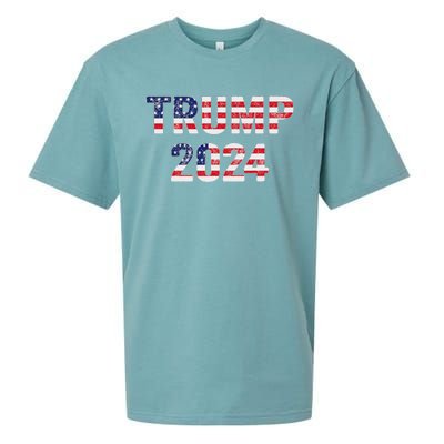 Trump 2024 Take America Back American Flag Sueded Cloud Jersey T-Shirt