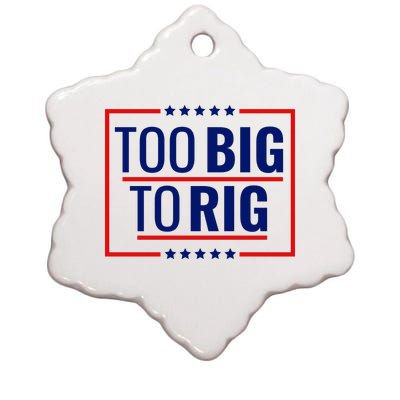 Trump 2024 Too Big To Rig Ceramic Star Ornament