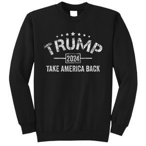 Trump 2024 Take America Back American Flag Sweatshirt