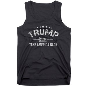 Trump 2024 Take America Back American Flag Tank Top