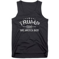 Trump 2024 Take America Back American Flag Tank Top