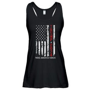 Trump 2024 Take America Back Patriotic Flag Ladies Essential Flowy Tank