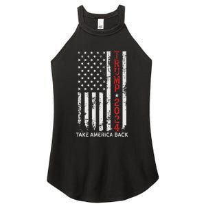 Trump 2024 Take America Back Patriotic Flag Women's Perfect Tri Rocker Tank