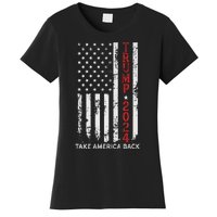 Trump 2024 Take America Back Patriotic Flag Women's T-Shirt