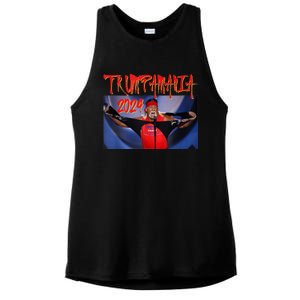 Trumpamania 2024 Trump Vance 2024 Trump Rally 2024 Ladies PosiCharge Tri-Blend Wicking Tank