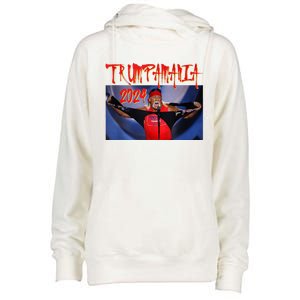 Trumpamania 2024 Trump Vance 2024 Trump Rally 2024 Womens Funnel Neck Pullover Hood