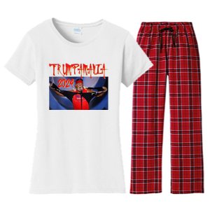 Trumpamania 2024 Trump Vance 2024 Trump Rally 2024 Women's Flannel Pajama Set