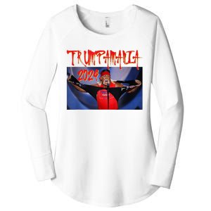 Trumpamania 2024 Trump Vance 2024 Trump Rally 2024 Women's Perfect Tri Tunic Long Sleeve Shirt