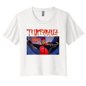 Trumpamania 2024 Trump Vance 2024 Trump Rally 2024 Women's Crop Top Tee