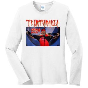 Trumpamania 2024 Trump Vance 2024 Trump Rally 2024 Ladies Long Sleeve Shirt