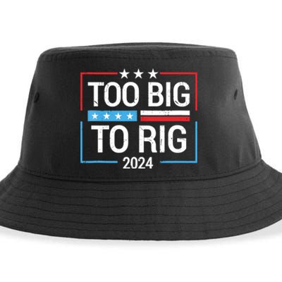 Trump 2024 Too Big To Rig Sustainable Bucket Hat