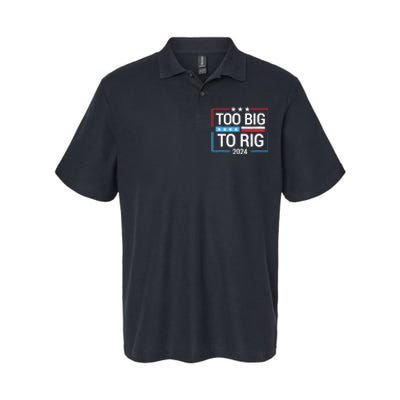 Trump 2024 Too Big To Rig Softstyle Adult Sport Polo