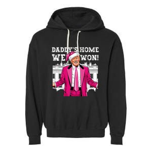 Trump 2024 Take America Back DaddyS Home Trump 2024 Garment-Dyed Fleece Hoodie