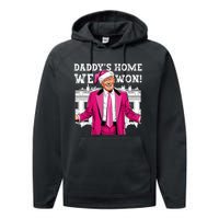 Trump 2024 Take America Back DaddyS Home Trump 2024 Performance Fleece Hoodie