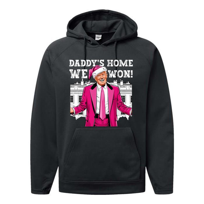 Trump 2024 Take America Back DaddyS Home Trump 2024 Performance Fleece Hoodie