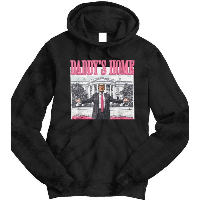 Trump 2024 Take America Back Daddys Home Trump 2024 Tie Dye Hoodie