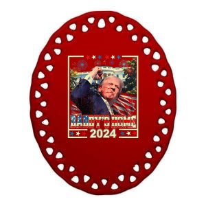 Trump 2024 Take America Back Daddys Home Trump 2024 Ceramic Oval Ornament