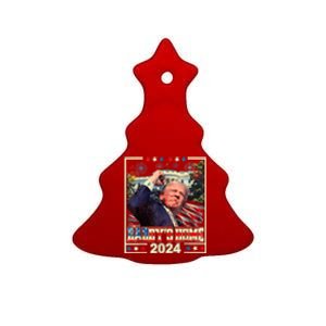 Trump 2024 Take America Back Daddys Home Trump 2024 Ceramic Tree Ornament