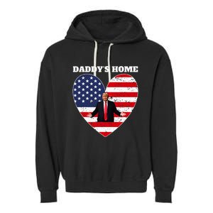 Trump 2024 Take America Back DaddyS Home Trump 2024 Garment-Dyed Fleece Hoodie