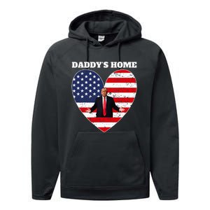 Trump 2024 Take America Back DaddyS Home Trump 2024 Performance Fleece Hoodie