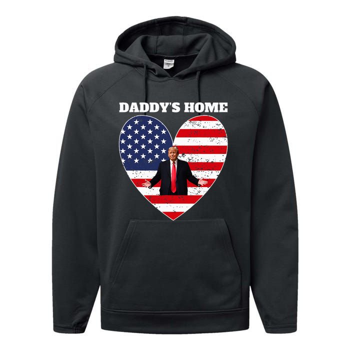 Trump 2024 Take America Back DaddyS Home Trump 2024 Performance Fleece Hoodie