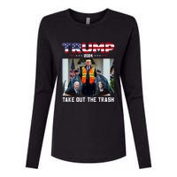 Trump 2024 Take Out The Trash Funny Trump Garbage Man Womens Cotton Relaxed Long Sleeve T-Shirt