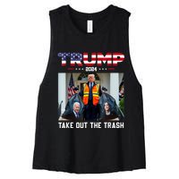 Trump 2024 Take Out The Trash Funny Trump Garbage Man Women's Racerback Cropped Tank