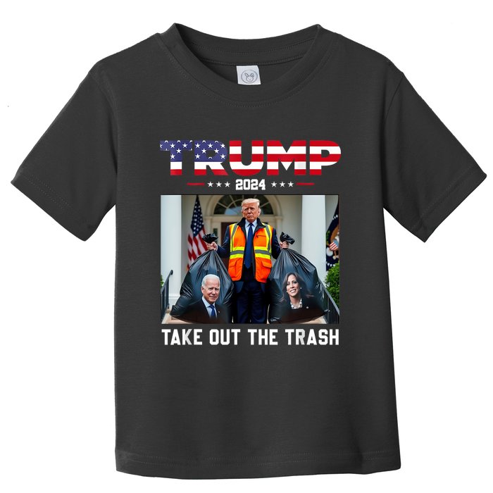 Trump 2024 Take Out The Trash Funny Trump Garbage Man Toddler T-Shirt