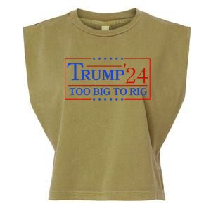 Trump 2024 Too Big To Rig Garment-Dyed Women's Muscle Tee