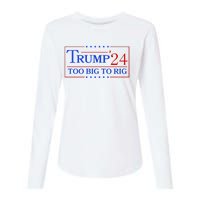 Trump 2024 Too Big To Rig Womens Cotton Relaxed Long Sleeve T-Shirt