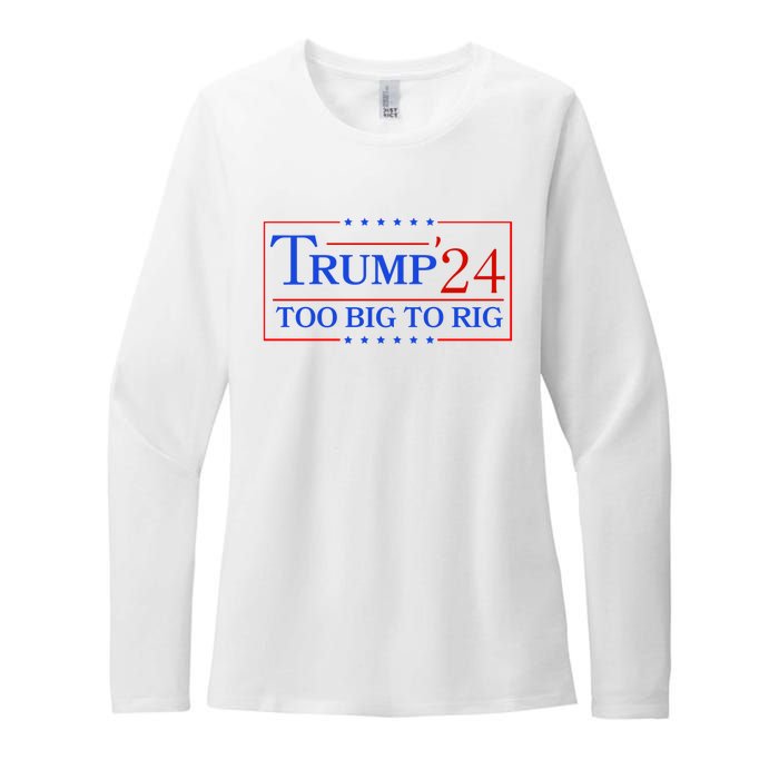 Trump 2024 Too Big To Rig Womens CVC Long Sleeve Shirt