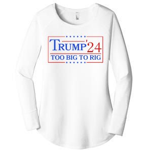 Trump 2024 Too Big To Rig Women's Perfect Tri Tunic Long Sleeve Shirt