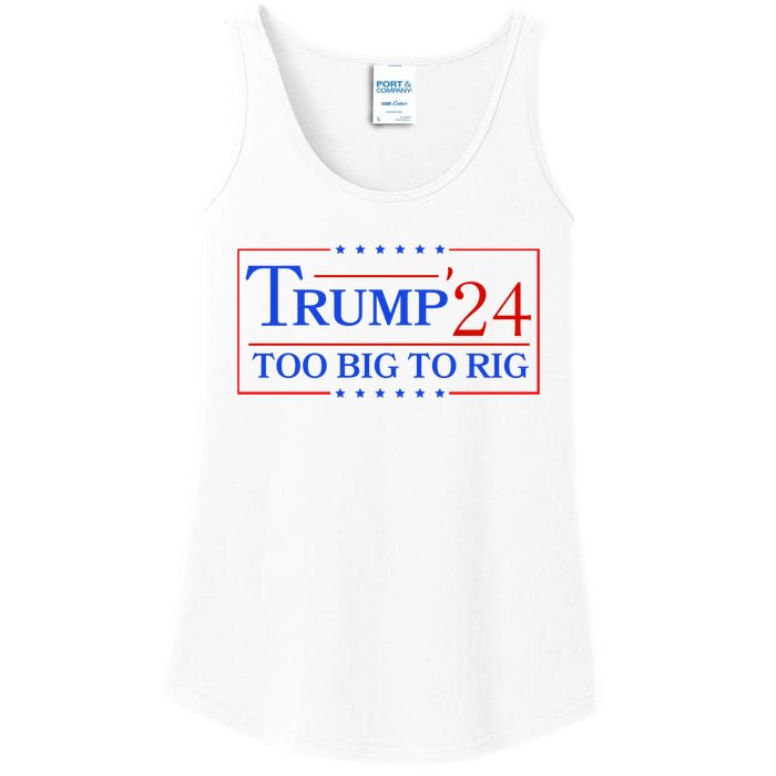 Trump 2024 Too Big To Rig Ladies Essential Tank