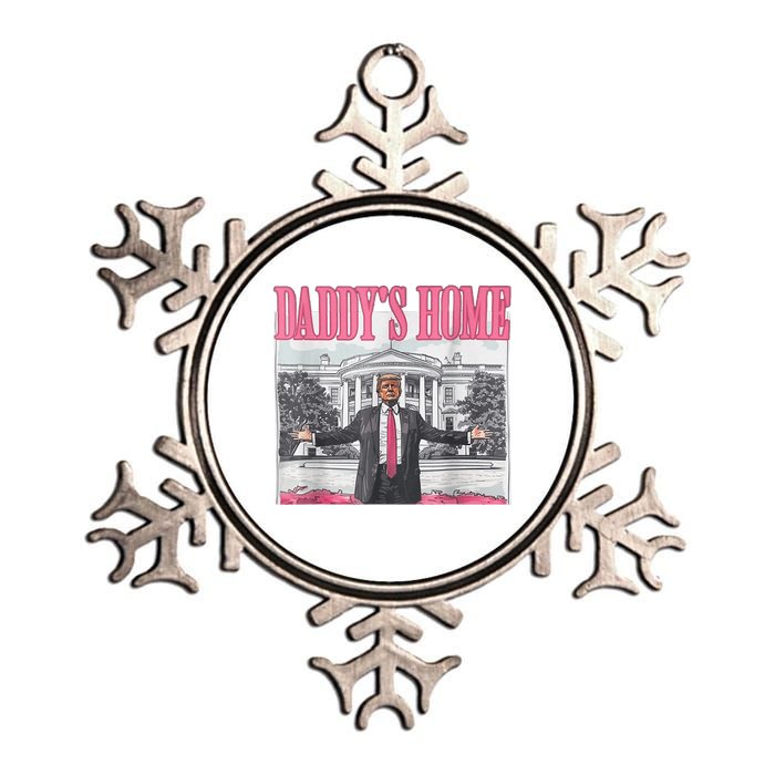 Trump 2024 Take America Back DaddyS Home Trump Pink 2024 Metallic Star Ornament