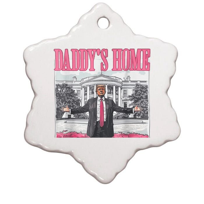 Trump 2024 Take America Back DaddyS Home Trump Pink 2024 Ceramic Star Ornament