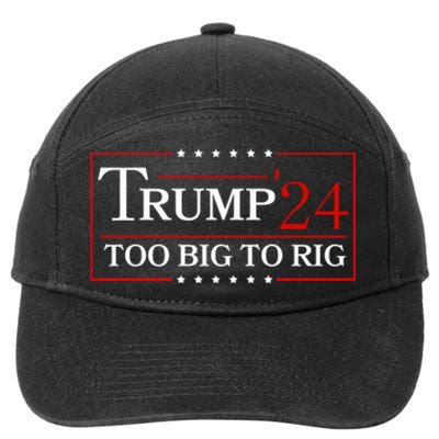 Trump 2024 Too Big To Rig 7-Panel Snapback Hat