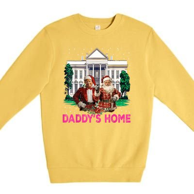 Trump 2024 Take America Back Daddys Home Christmas Premium Crewneck Sweatshirt