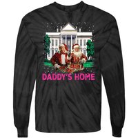 Trump 2024 Take America Back Daddys Home Christmas Tie-Dye Long Sleeve Shirt